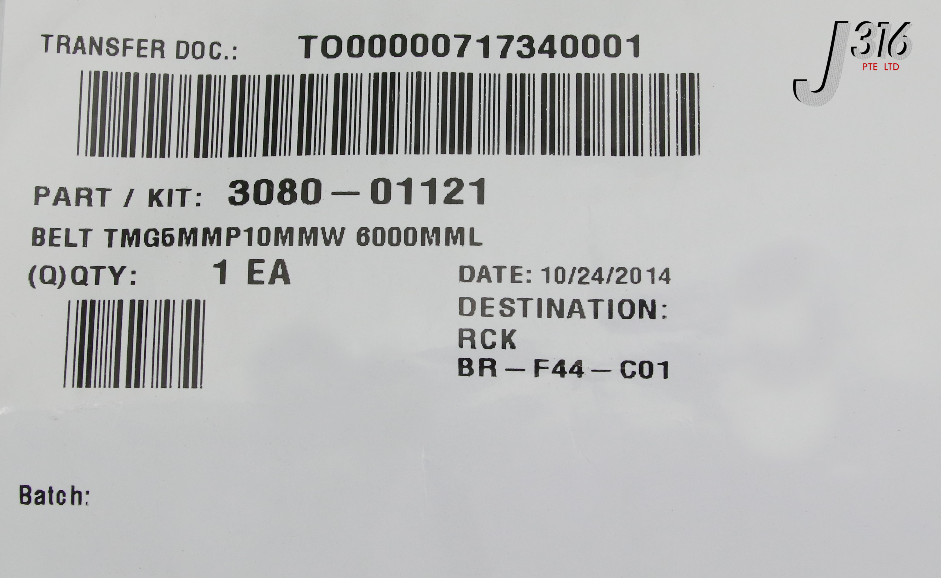 19510 APPLIED MATERIALS BELT TMG5MMP10MMW 6000MML (NEW) 3080-01121